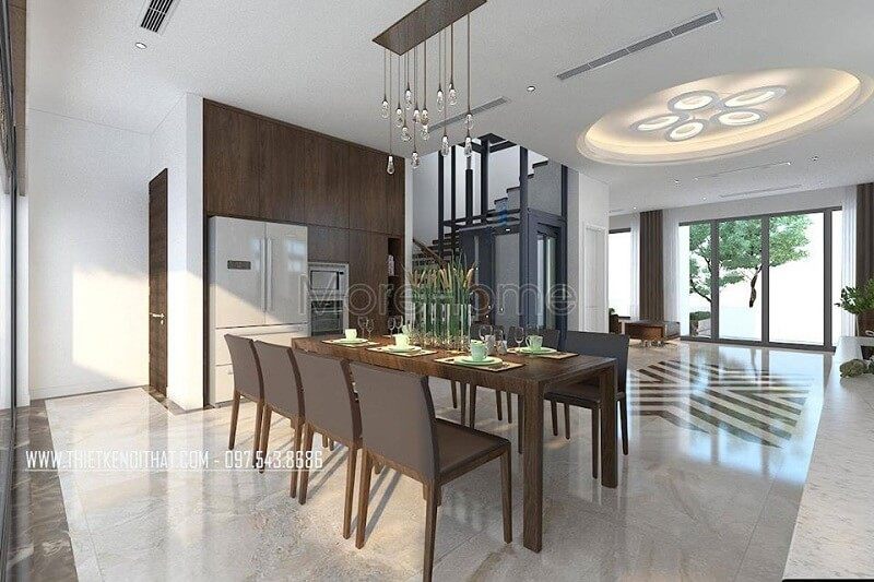 Mậu thiết kế bộ bàn ăn đẹp hiện đại với những đường nét tinh tế, sang trọng