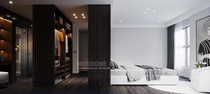 Hệ tủ quần áo gỗ cao cấp màu nâu trầm kết phòng thay đồ sự lựa chọn hoàn hảo cho gia chủ yêu thích sự đẳng cấp và có sở thích thời trang